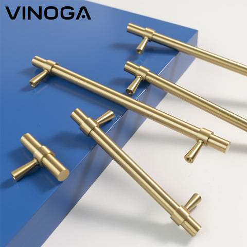 Ribbon T-Bar Brass Cabinet Handles V102 Ribbon T-Bar Brass Cabinet Handles V102