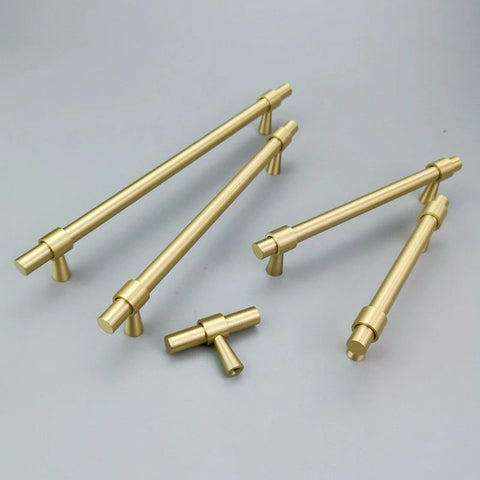 Ribbon T-Bar Brass Cabinet Handles V102 Ribbon T-Bar Brass Cabinet Handles V102