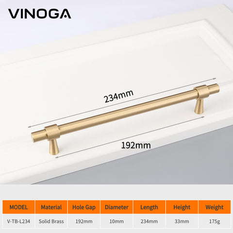 Ribbon T-Bar Brass Cabinet Handles V102 Ribbon T-Bar Brass Cabinet Handles V102