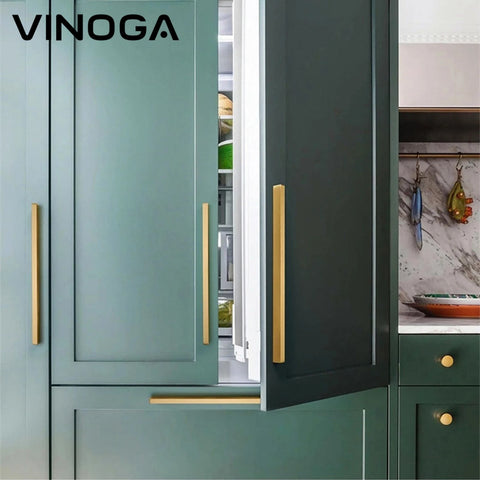 L Rectangular Brass Cabinet Handles V115
