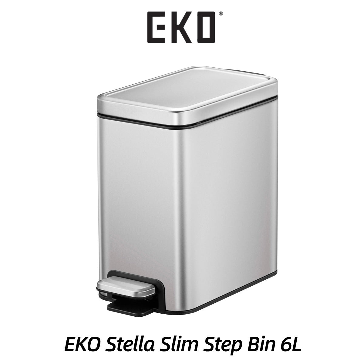 Eko Stella Slim Soft Closing Step Bin 6L – VINOGA Singapore