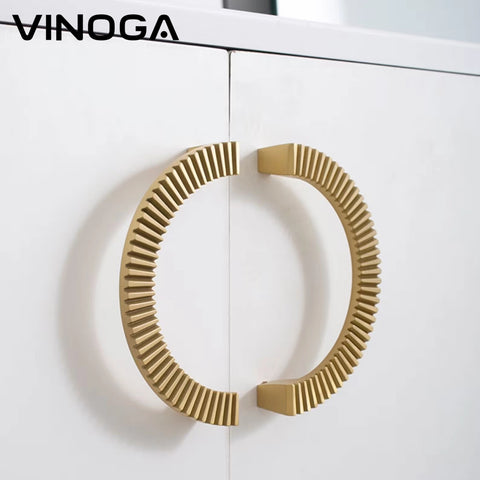 Classic Half Moon Brass Cabinet Handles V205