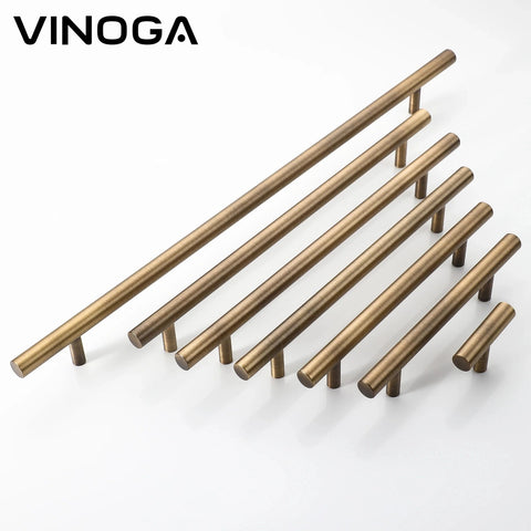 Antique Classic T-Bar Brass Cabinet Handles V105A