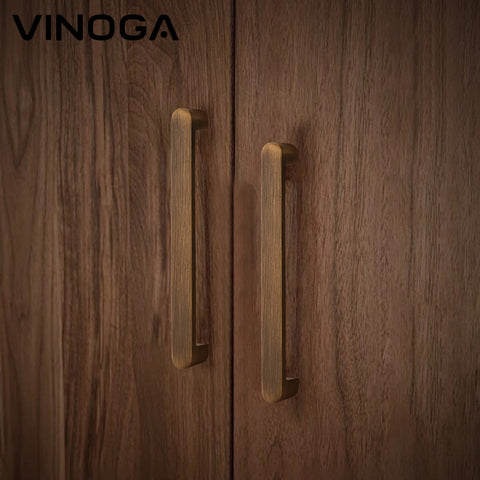 Antique Edge Form Brass Cabinet Handles V125A
