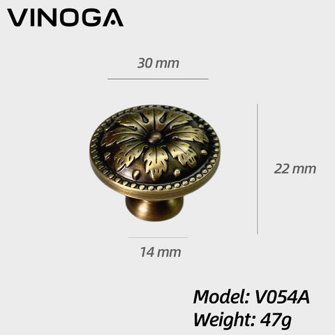 Antique Solid Brass Cabinet Knob V054A