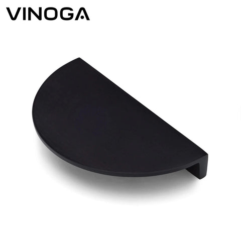 Black Half Moon Shape Modern Brass Cabinet Handles V203B