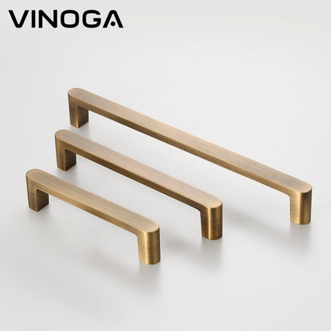Antique Edge Form Brass Cabinet Handles V125A