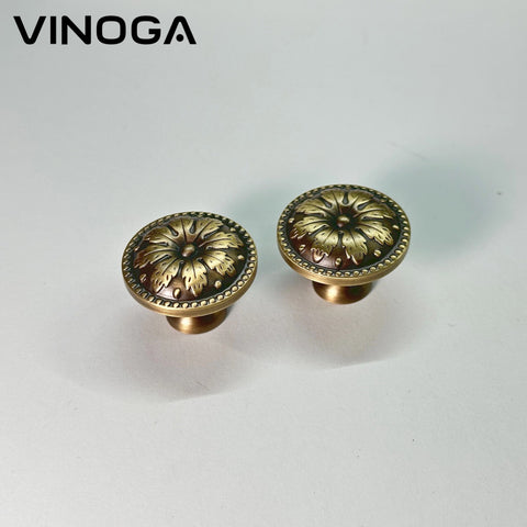 Antique Solid Brass Cabinet Knob V054A