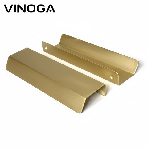Geometric Lip Pull Brass Cabinet Handles V206
