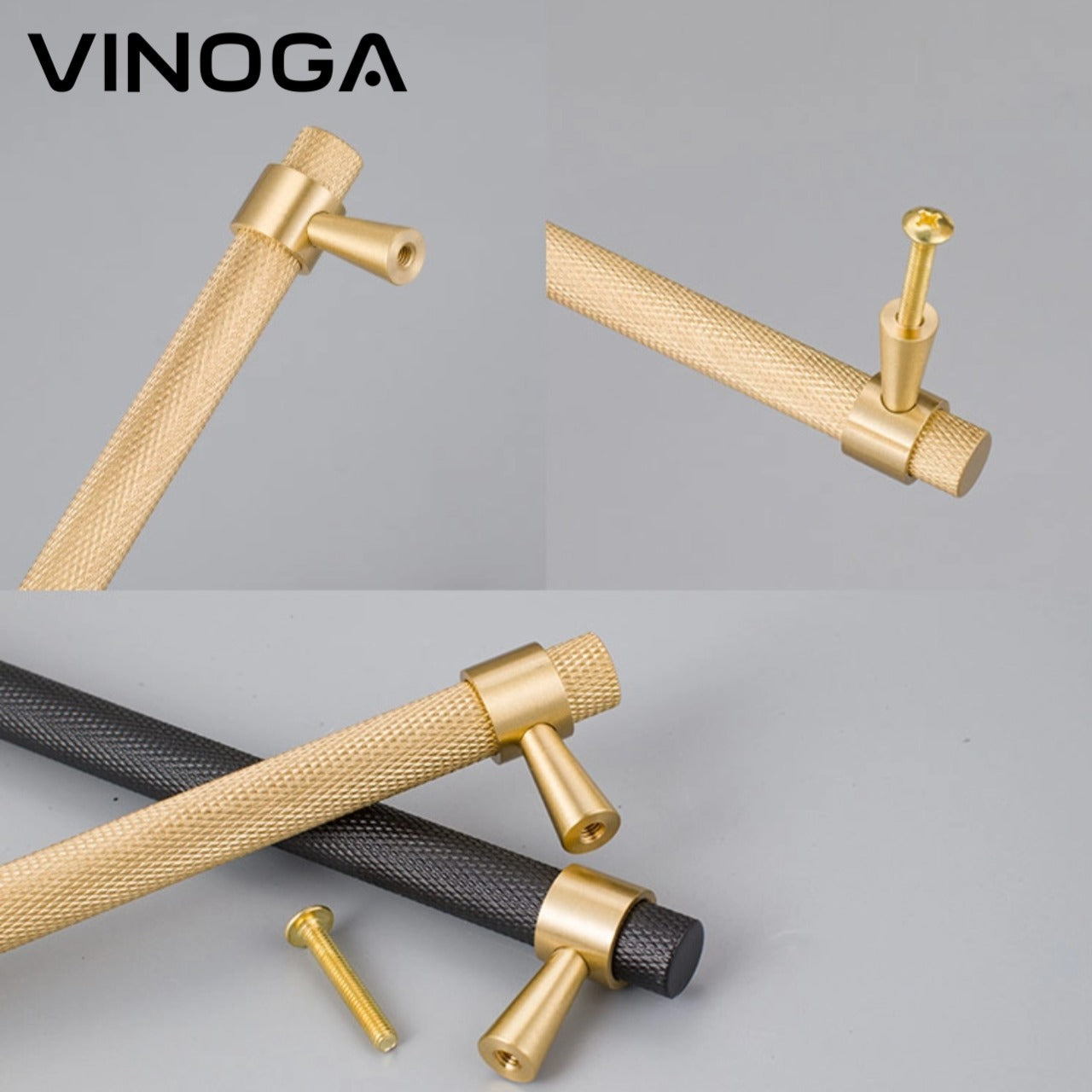 Strong Ribbon Handles VINOGA Brass Cabinet Handles and Knobs | Singapore Furniture Hardware ...