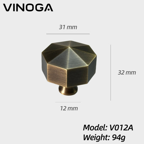 Antique Solid Brass Cabinet Knob V012A