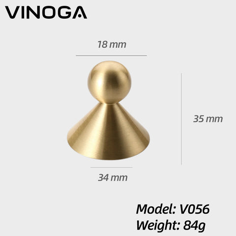 Solid Brass Cabinet Knob V056