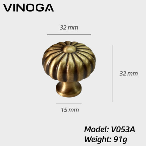 Antique Solid Brass Cabinet Knob V053A