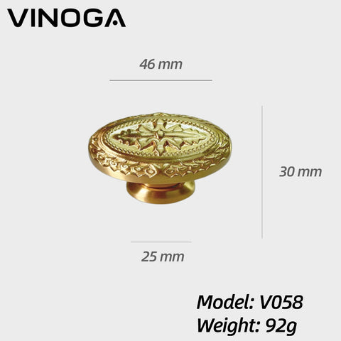 Solid Brass Cabinet Knob V058