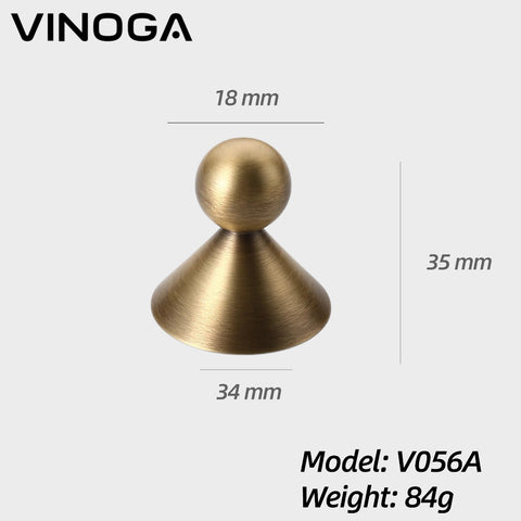 Antique Solid Brass Cabinet Knob V056A