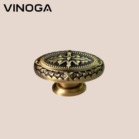 Antique Solid Brass Cabinet Knob V058A