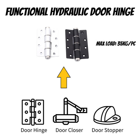 Soft Closing Hydraulic Door Hinge E Type 5"