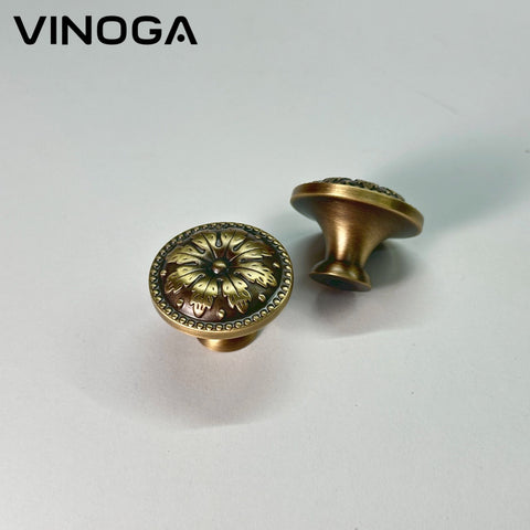 Antique Solid Brass Cabinet Knob V054A