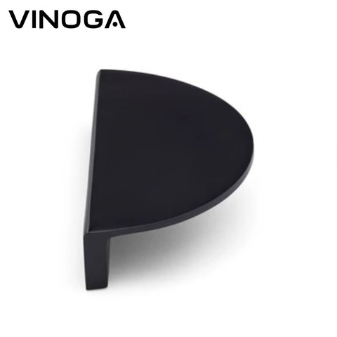 Black Half Moon Shape Modern Brass Cabinet Handles V203B