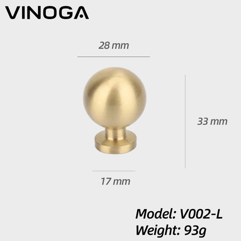 Solid Brass Cabinet Knob V002