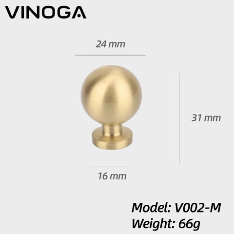 Solid Brass Cabinet Knob V002