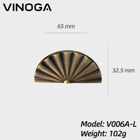 Antique Solid Brass Cabinet Knob V006A-L