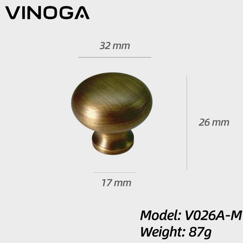 Antique Solid Brass Cabinet Knob V026A