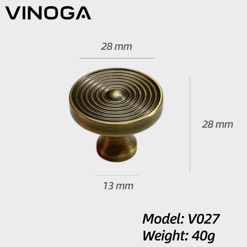 Antique Solid Brass Cabinet Knob V027A