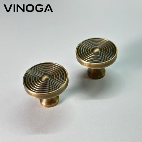 Antique Solid Brass Cabinet Knob V027A