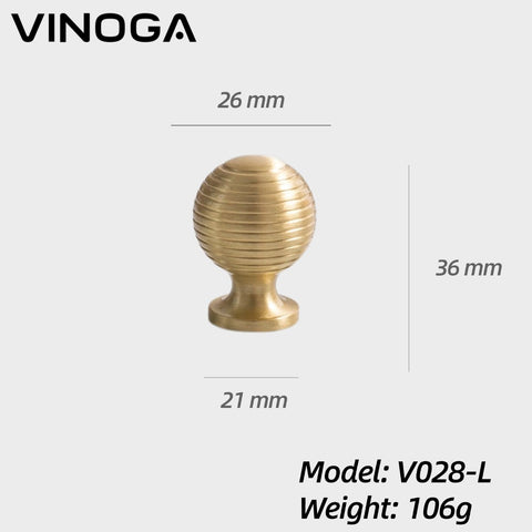 Solid Brass Cabinet Knob V028