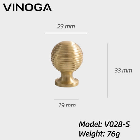 Solid Brass Cabinet Knob V028