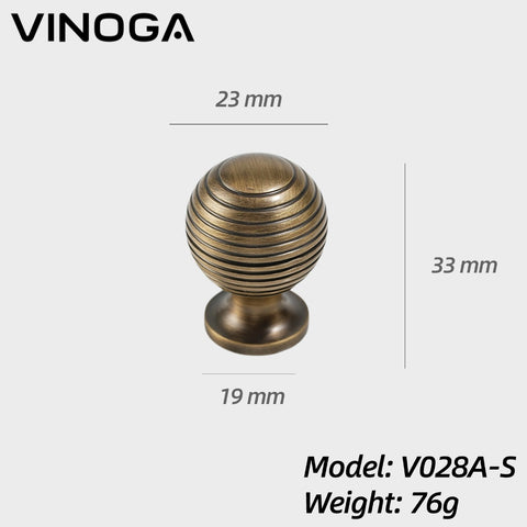 Antique Solid Brass Cabinet Knob V028A