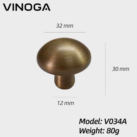 Antique Solid Brass Cabinet Knob V034A