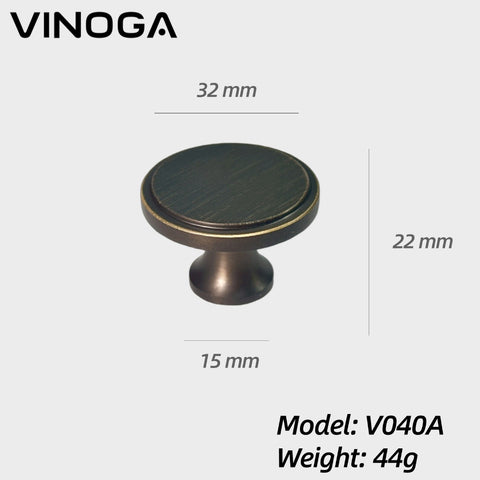 Antique Solid Brass Cabinet Knob V040A