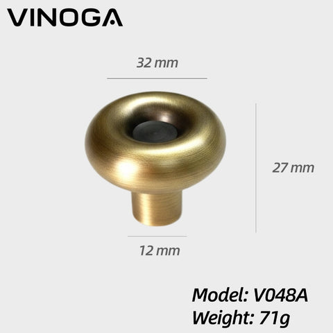 Antique Solid Brass Cabinet Knob V048A
