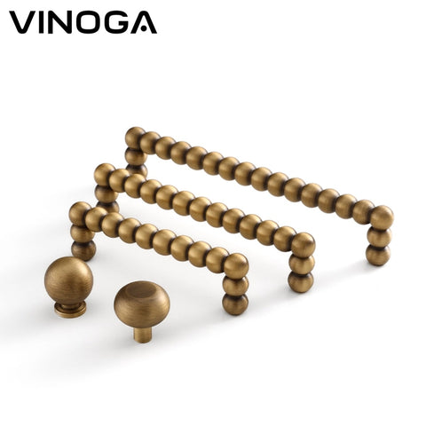 Antique Orb Chain Brass Cabinet Handles V123A