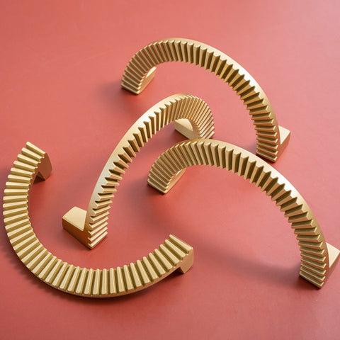 Classic Half Moon Brass Cabinet Handles V205