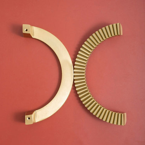 Classic Half Moon Brass Cabinet Handles V205