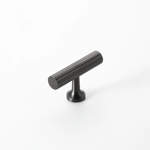 Black Knurled Brass Cabinet Handles V108B